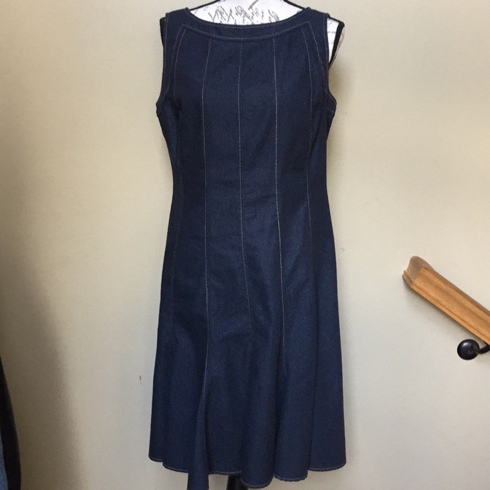 Sale! Sandra Darren Dark Denim Dress Size 12